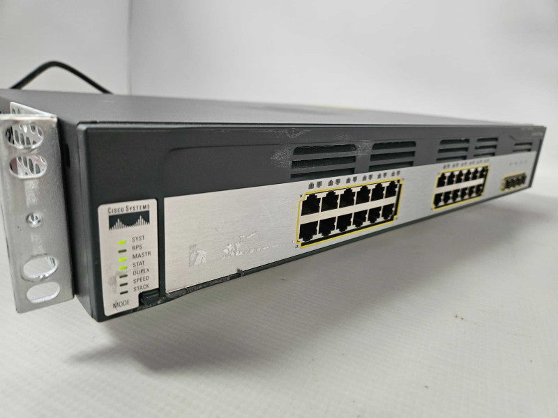 Cisco WS-C3750G-24TS-S 24 Port Managed Gigabit Switch )