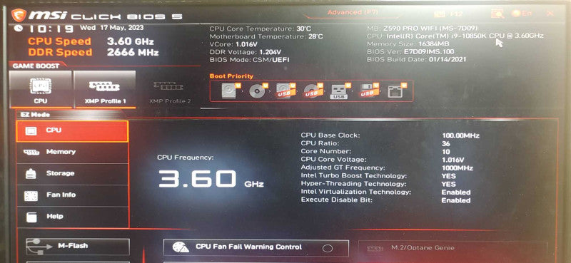 Gaming PC i9-10850K 16GB DDR4 RAM GTX 1070 GPU 512GB SSD  @