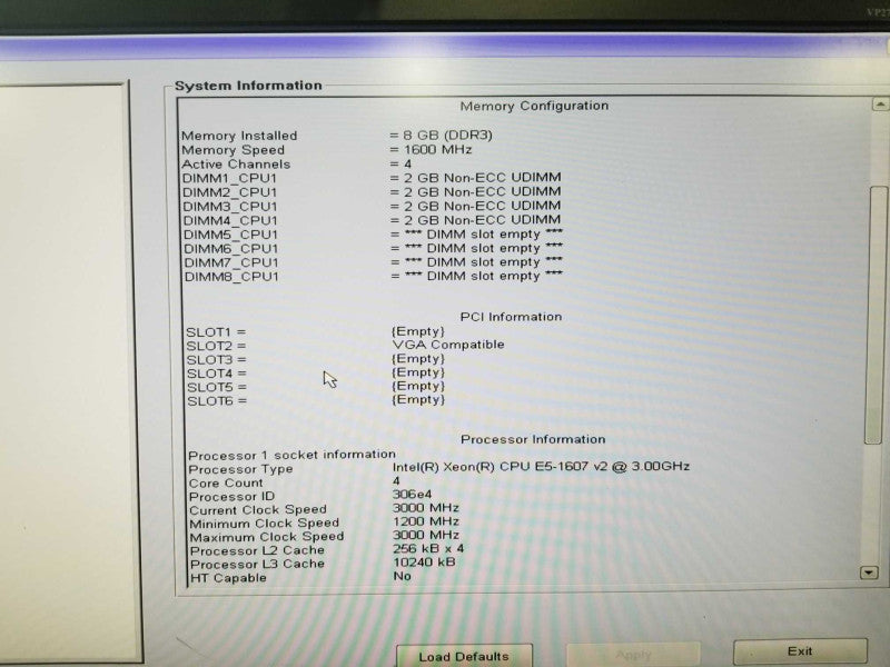 Dell Precision T3610 Xeon E5-1607 V2 @ 3.00ghz / 8gb ram / NVS310 GPU #