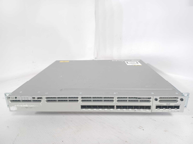 Cisco WS-C3850-12S-S 12 Ports Managed Switch w/ C3KX-NM-2-10G, 2x PSU, Read Q_