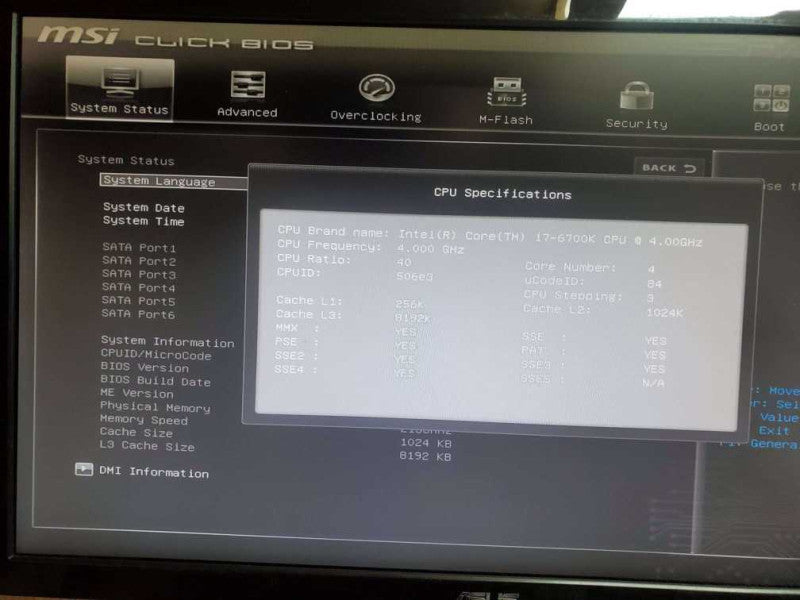 Custom Desktop - i7-6700K CPU @ 4.00GHz 8GB RAM