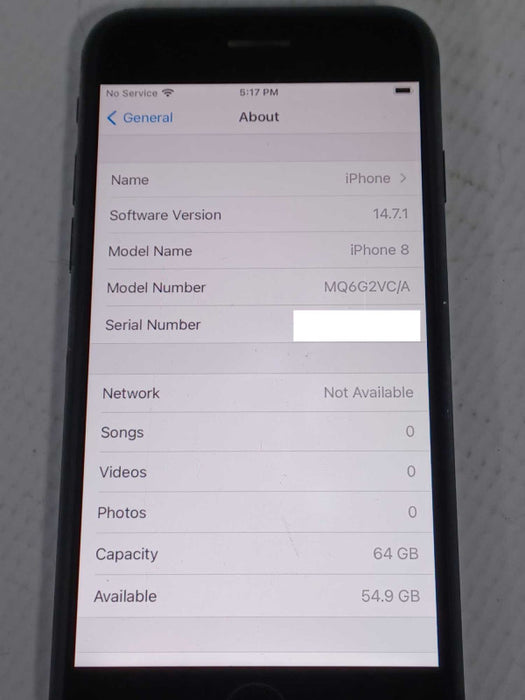 Apple iPhone 8 Plus 64 GB Unlocked  Dark Grey _