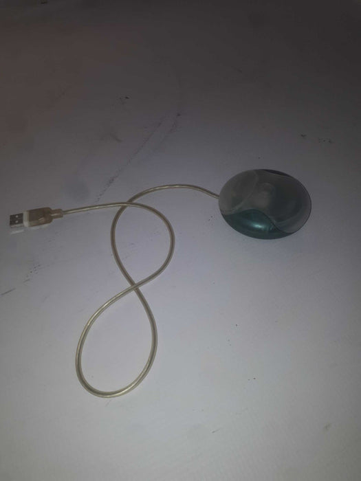 blue teal hockey puck APPLE USB Mouse M4848