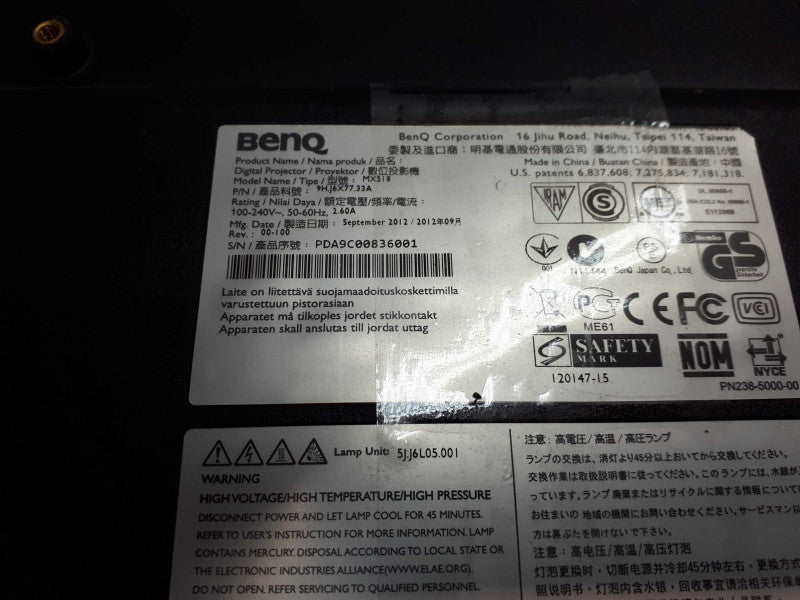 BenQ MX518 2800 Lumen XGA DLP  Projector &