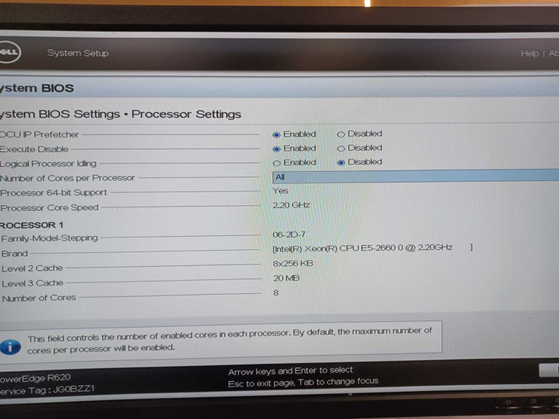 Dell PE R620, 1x Xeon E5-2660 2.2GGHz, 16GB DDR3, H310 Mini, 2x PSU, Read _