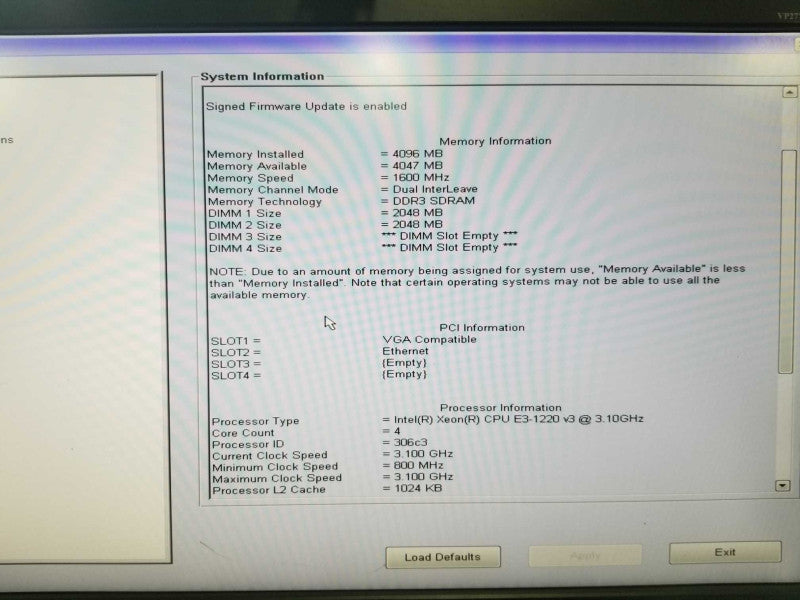 Dell Precision T1700 Xeon E3-1220 V3 @ 3.10ghz / 4gb ram / Quadro K600 GPU #