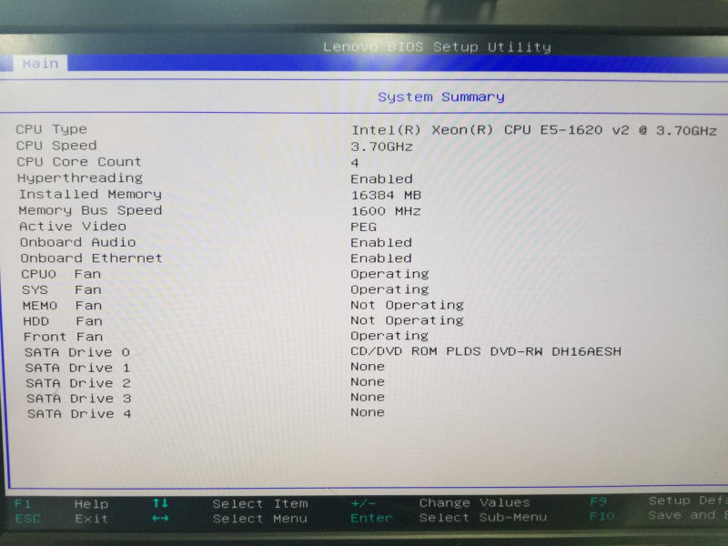 Lenovo Thinkserver S30 Xeon E5-1620 V2 @ 3.70ghz / 16gb ram / quadro K4000 #