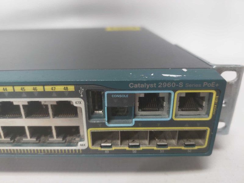 Cisco Catalyst 2960-S Series PoE+ WS-C2960S-48FPS-L Gigabit