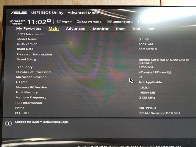 Asus Desktop PC G11CD - Intel i7 6700 @ 3.40 GHZ 16GB DDR4, GTX 970 4GB