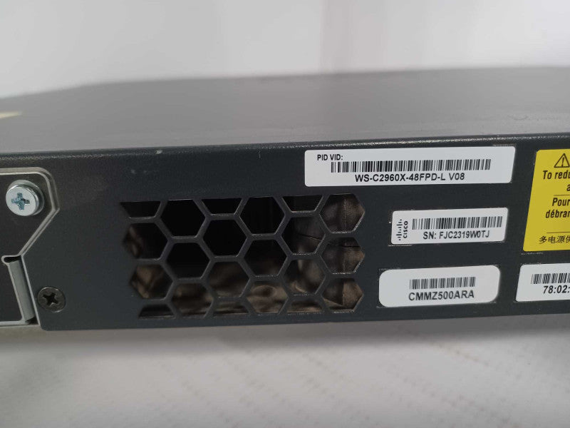 Cisco WS-C2960X-48FPD-L 2960x Switch 48 Port 1Gbps PoE + 2x SFP+ _
