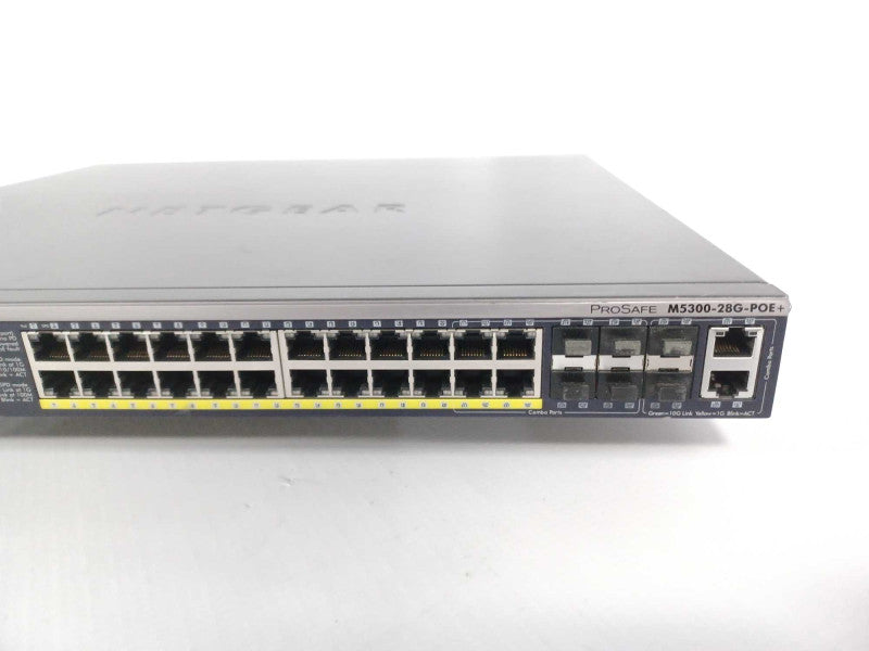 NetGear M5300-28G-PoE+  48-Port Gig L2+ PoE+ Switch with 10Gig Stacking GSM72 _