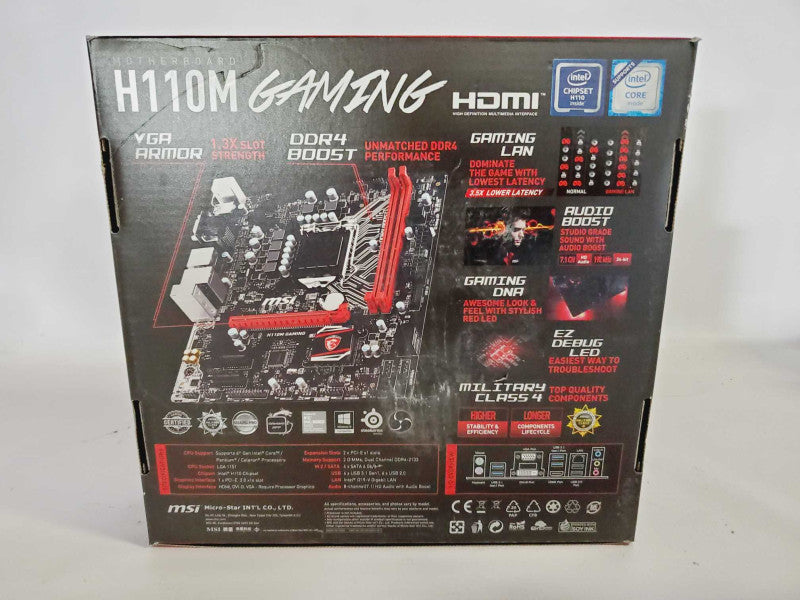 KIT MB MSI H110M Gaming + Intel Core i5-7500 @ 3.4GHz + 8GB DDR4 (