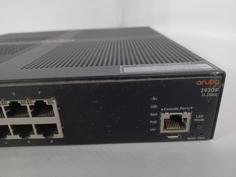 HP Aruba 2930F 8G PoE+ JL258A 8 Port 2x SFP+ Layer 3 Managed Switch _