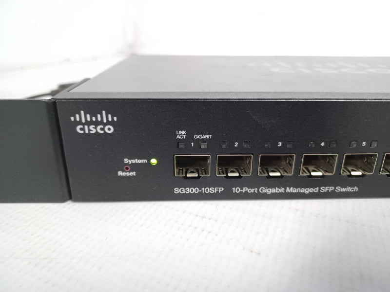 Cisco SG300-10SFP 10-Port Gigabit Managed SFP/Ethernet Switch, READ _