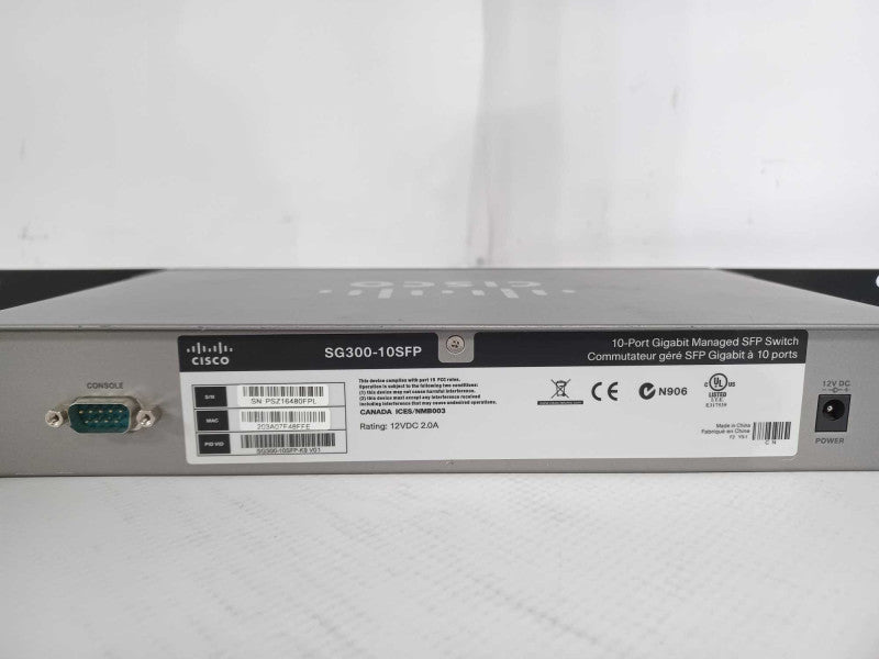 Cisco SG300-10SFP 10-Port Gigabit Managed SFP/Ethernet Switch, READ _
