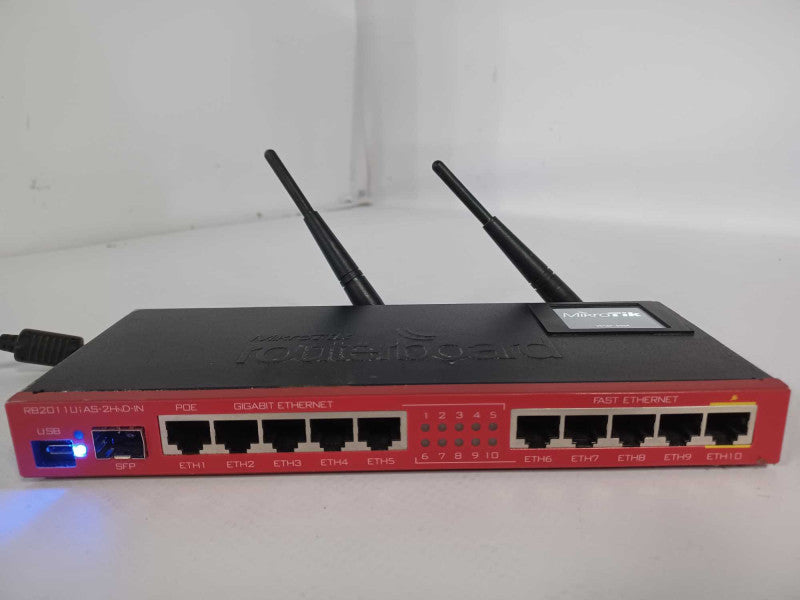 MIKROTIK RB2011UiAS-2HnD-IN Router 10xLAN 1xSFP with WiFi, Read _
