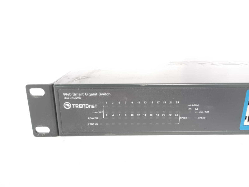 Trendnet TEG-240WS 24-port Gigabit Web Smart Switch w/ 2 Shared Mini-GBIC slo _