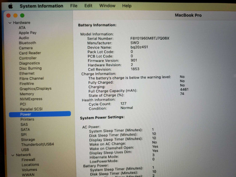 MacBook Pro 2020 Core i7-1068NG7 @ 2.3GHz 16GB DDR4 500GB SSD [Read] (