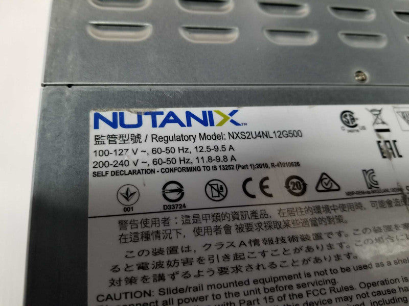 Nutanix nxs2u4nl12G500 Blade server 3x blades x10drt-p-g5-ni22 E5-2609 V4  #