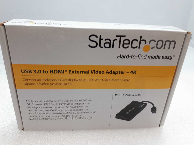 StarTech.com USB 3.0 to HDMI Adapter - 4K USB32HD4K New in Box Q&