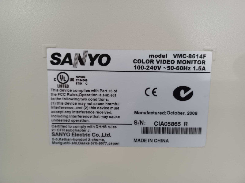SANYO VMC-8614F COLOR VIDEO MONITOR _