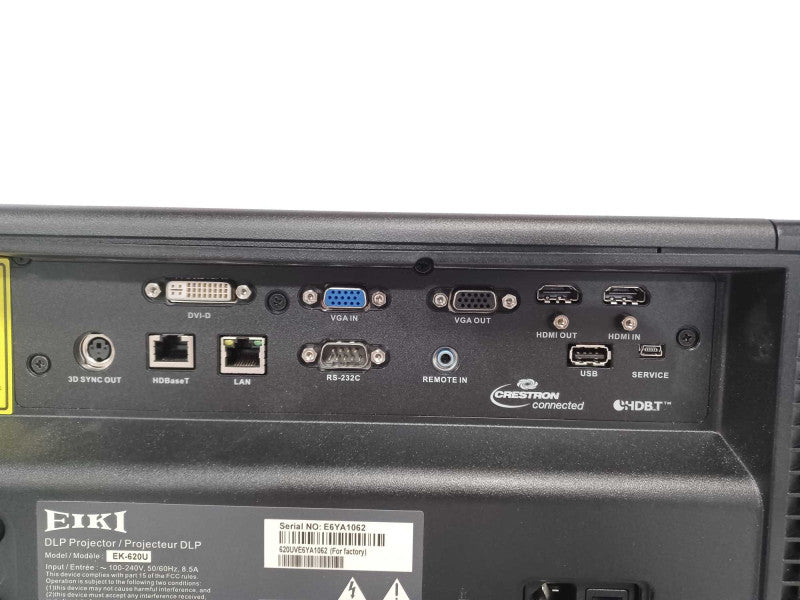 EIKI EK-620U Projector  WUXGA Large Venue Projector, 709 Lamp Hours, Read _