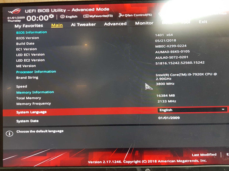 Custom PC - Intel i9-7920x 2.90 GHZ, 16GB DDR4, GTX 1060 3GB