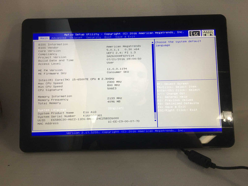 ELO ESY15i5 - 15\\" elo All-in-One Touch PC I5-6500TE 2.3GHz, 4GB RAM