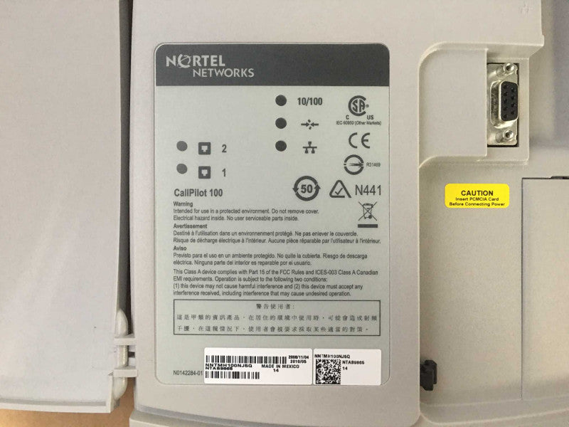 Nortel Networks CallPilot NTAB9865, NO POWER ADAPTER