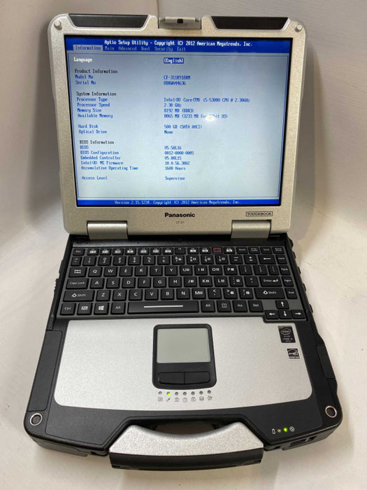 Panasonic TOUGHBOOK CF-31 Low hours! i5-5300U 8GB RAM 500GB HDD Made in Japan QTY