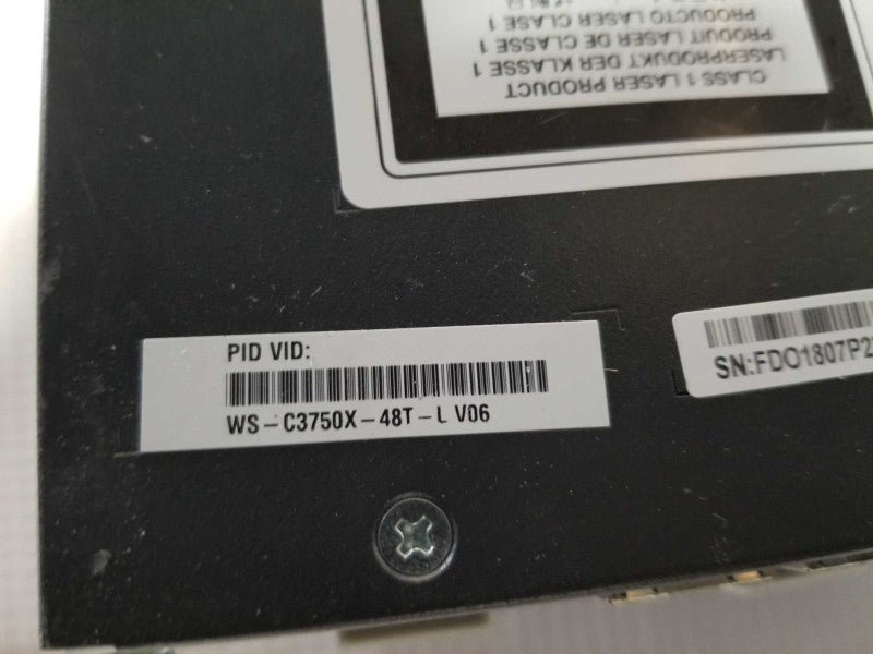 Cisco Catalyst 3750-X Series WS-C3750X-48T-L C3LX-NM-10G Module / FACT RESET #