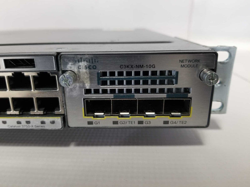Cisco Catalyst 3750-X Series WS-C3750X-48T-L C3LX-NM-10G Module / FACT RESET #