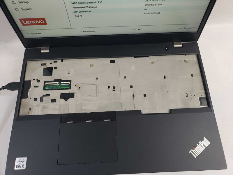 Lenovo ThinkPad L15 intel i5-10210U @ 1.60GHz / 8GB Ram / No M.2 SSD