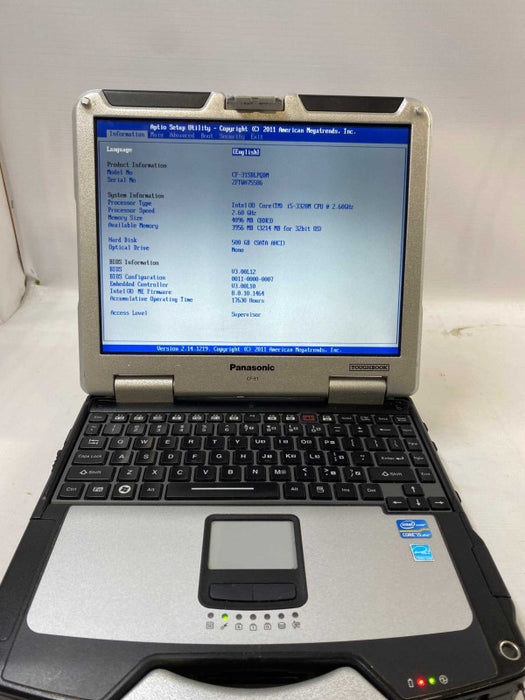 Panasonic TOUGHBOOK CF-31 i5-3320M 4GB RAM 500GB HDD  Q