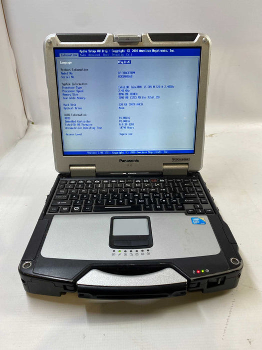 Panasonic TOUGHBOOK CF-31 i5-M 520 4 GB RAM 320 GB HDD Made in Japan