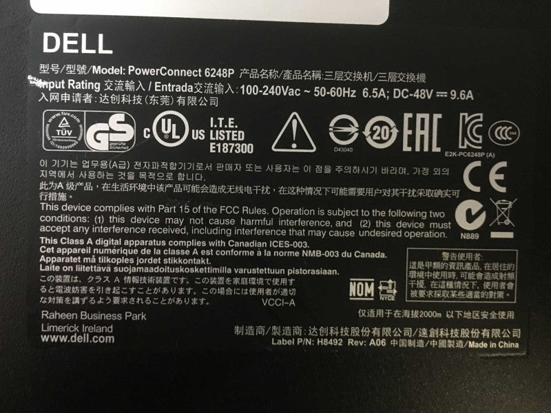 Dell PowerConnect 6248P 48-Port Gigabit Ethernet PoE Switch