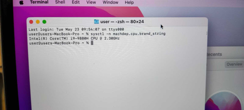 Apple MacBook Pro (15-inch, 2019) - Intel Core i9-9880H 16GB RAM 500GB SSD