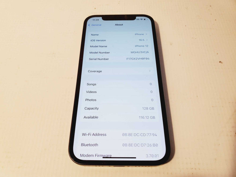 Apple iPhone 12  - 128GB - Black (