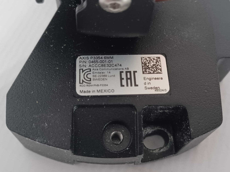 AXIS P3354 6MM Fixed Dome Network Camera, Read Q_