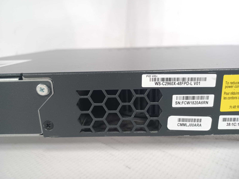 Cisco WS-C2960X-48FPD-L 2960x Switch 48 Port 1Gbps PoE + 2x SFP+ Read _