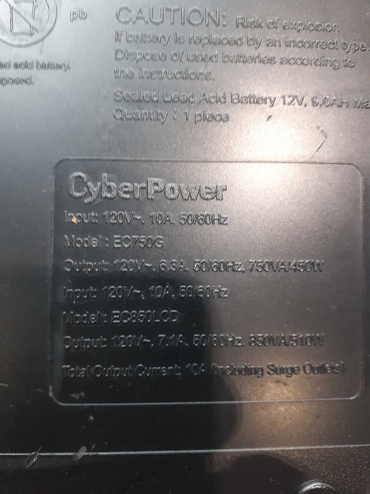 CyberPower EC850LCD Ecologic Battery Backup & Surge Protector UPS &