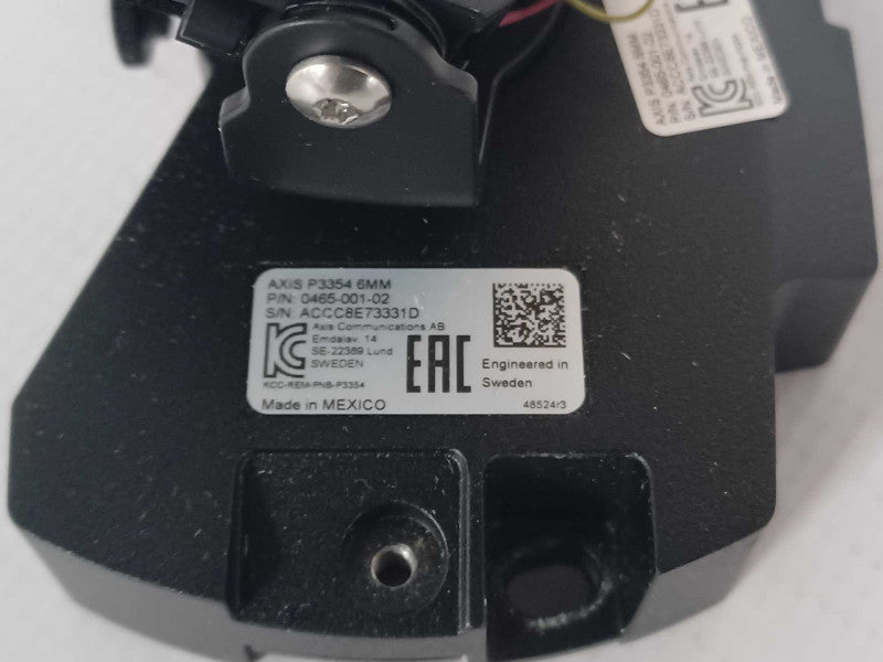 AXIS P3354 6MM Fixed Dome Network Camera 0465-001-02, Read _