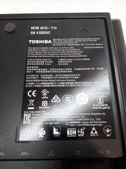 Toshiba Point of Sale All In One Pos T10 4818 with stand &