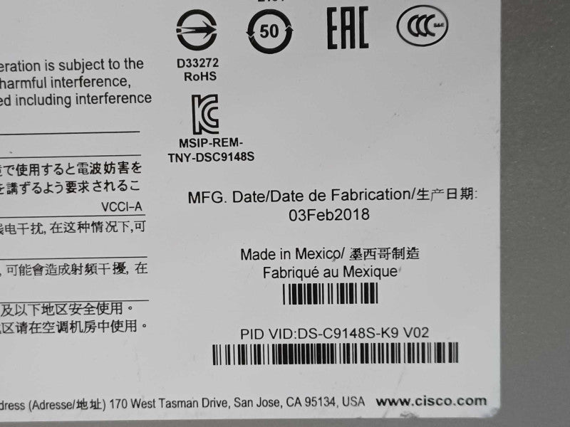 Cisco DS-C9148S-K9 16G Multilayer Fabric Switch _