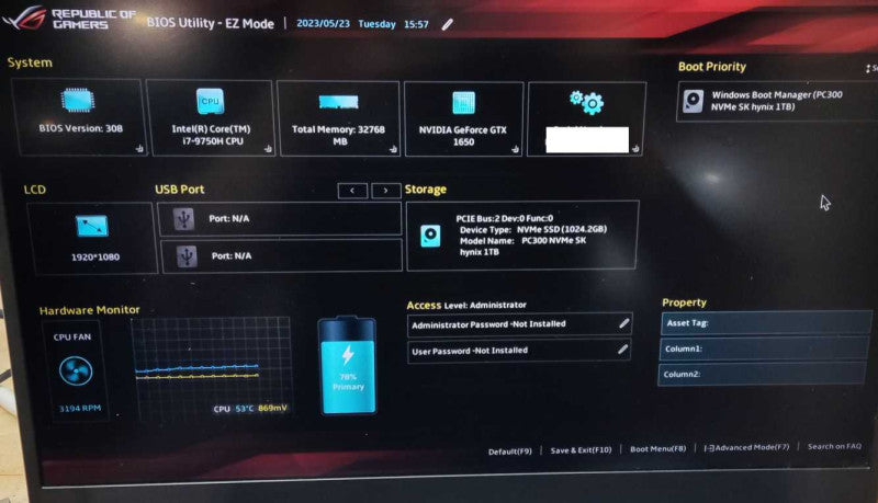 ASUS ROG Strix GL731G i7-9750H 2.60GHz 32GB 1TB Gaming Laptop GTX 1650