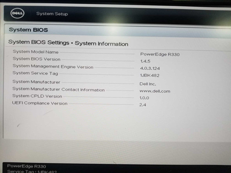 Dell Poweredge R330 Xeon E3-1230 V5 2 3.40ghz / 16gb ram / H330 raid ctrl #