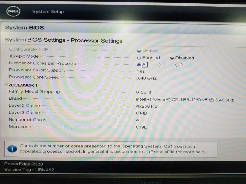 Dell Poweredge R330 Xeon E3-1230 V5 2 3.40ghz / 16gb ram / H330 raid ctrl #