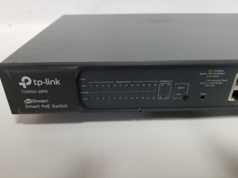 tp-link T1600G-28PS TL-SG2424P Smart gigabit PoE Switch - Reset #
