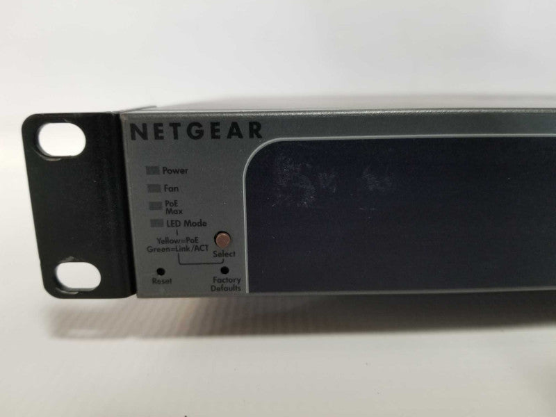 netgear ProSafe GS728TP 24x port gigabit smart switch PoE 4x SFP - Fact Reset #