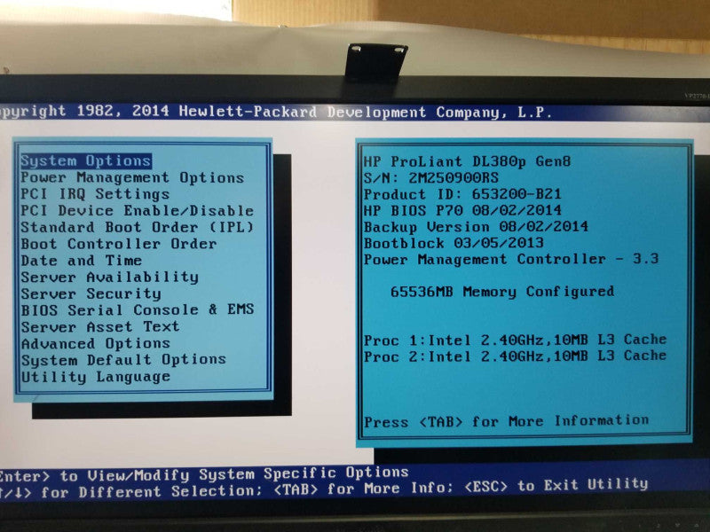 HP Proliant DL380p gen8 2x Xeon E5-2609 @ 2.40ghz / 64gb ram / 2x P420 raid #